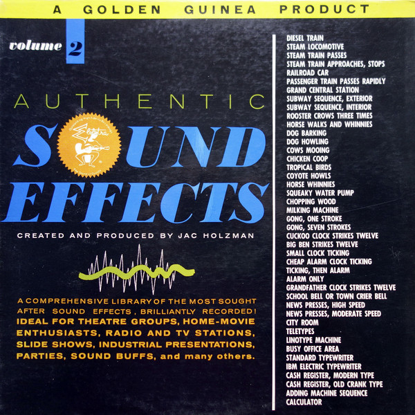 Jac Holzman - Authentic Sound Effects Volume 2 - Used Vinyl Record image 1