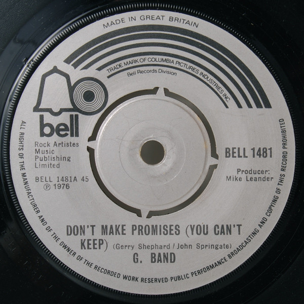 Glitter Band - Don't Make Promises (You Can't Keep) - Used Vinyl Reco image 1