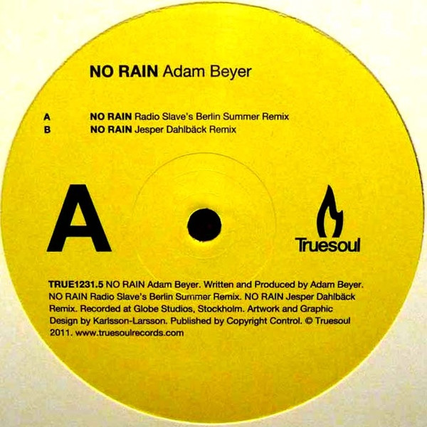 Adam Beyer - No Rain - Vinyl Record 12" image 1