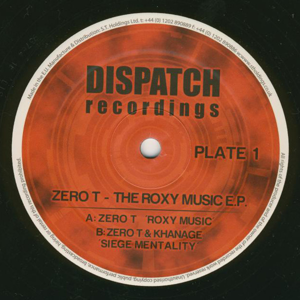 Zero Tolerance - Roxy Music E.P. (Plate 1) - Vinyl Record 12" image 1
