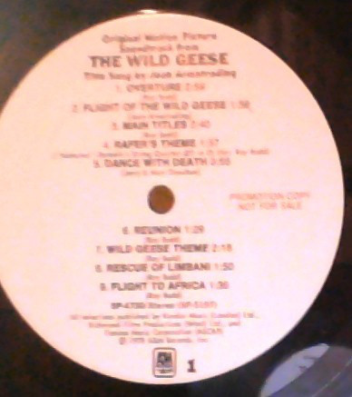 Roy Budd - Wild Geese (Original Motion Picture Soundtrack) - Us image 1