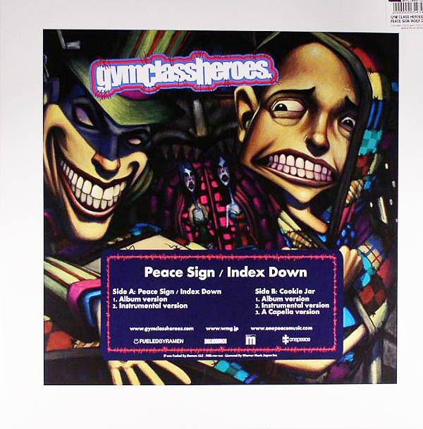 Gym Class Heroes - Peace Sign / Index Down - Vinyl Record 12" image 1