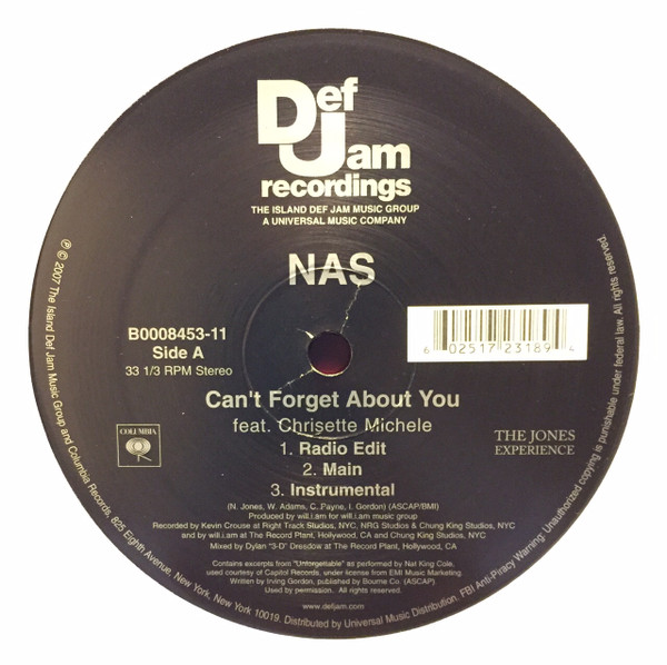 Nas - Can't Forget About You / Hustlers - Vinyl Record 12" image 1