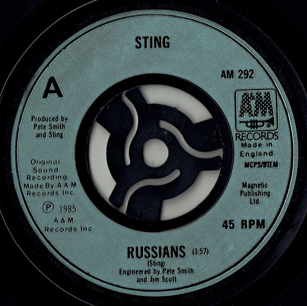Sting - Russians - Used Vinyl Record 7" image 1