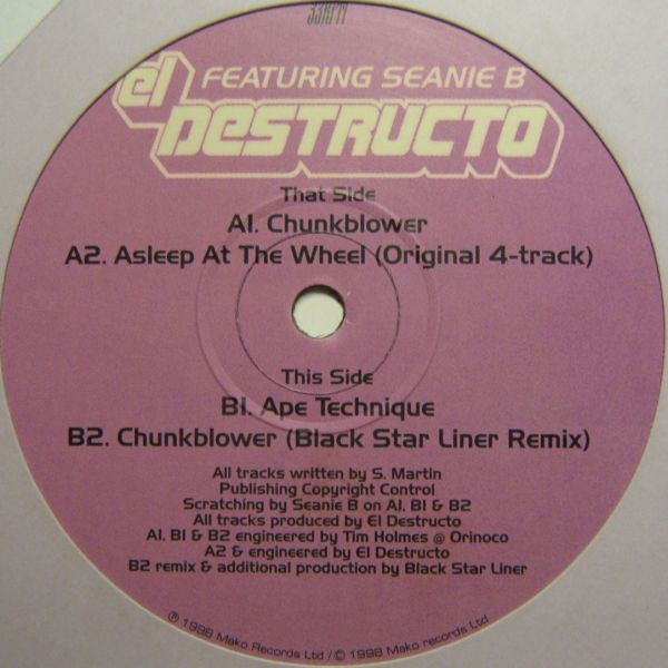 El Destructo - Chunkblower - Used Vinyl Record 12" image 1