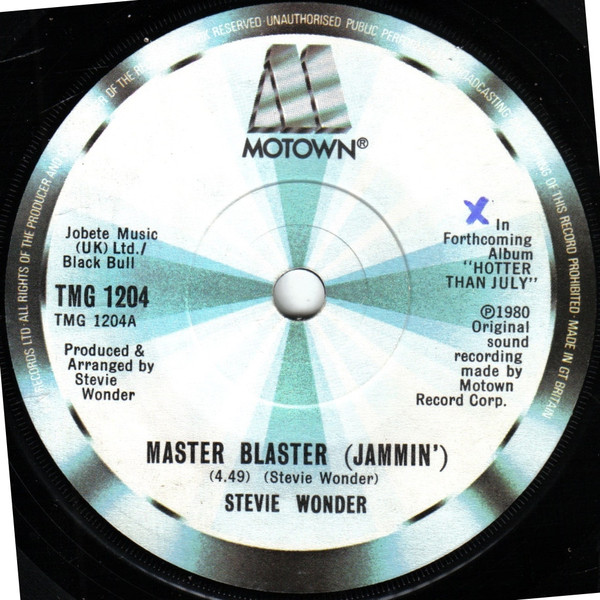 Stevie Wonder - Master Blaster (Jammin') - Used Vinyl Record 7" image 1