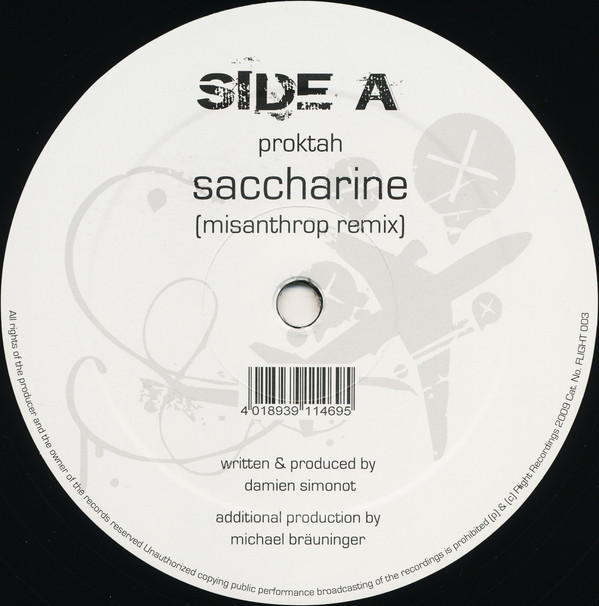 Proktah - Saccharine (Misanthrop Remix) / Full Metal Planet - Vinyl R image 1