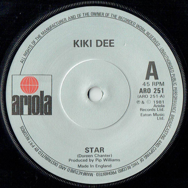 Kiki Dee - Star - Used Vinyl Record 7" image 1