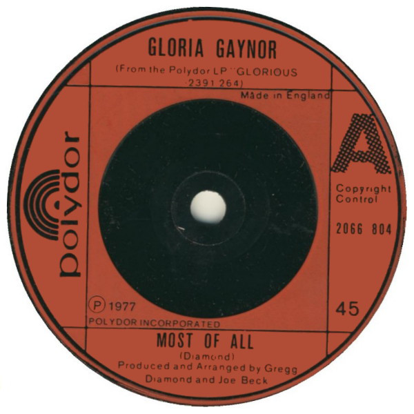 Gloria Gaynor - Most Of All - Used Vinyl Record 7" image 1