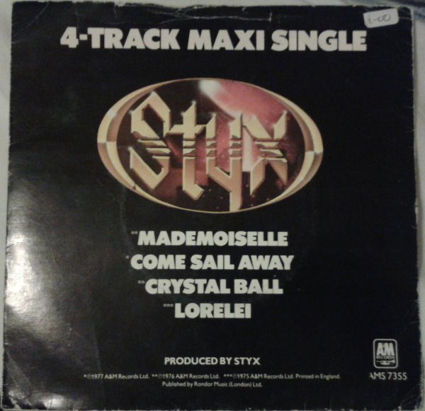 Styx - 4-Track Maxi Single - Used Vinyl Record 7" image 1