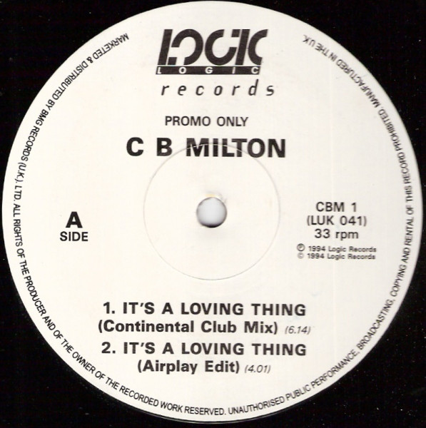 CB Milton - It's A Loving Thing - Used Vinyl Record 12" image 1