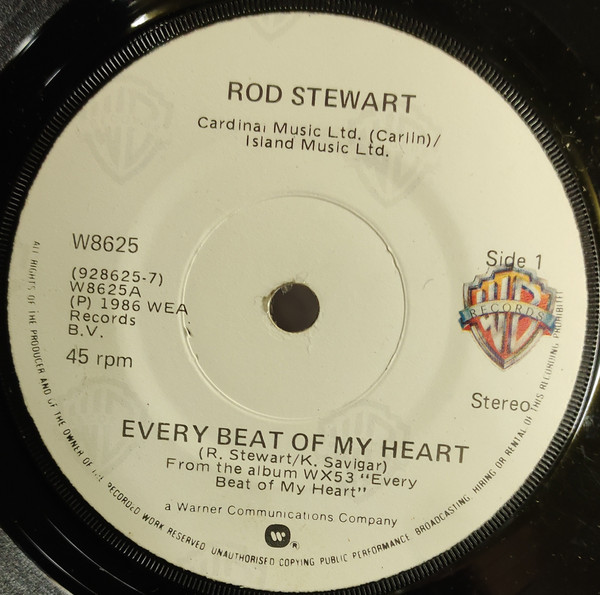 Rod Stewart - Every Beat Of My Heart - Used Vinyl Record 7" image 1