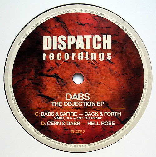 Dabs - Objection EP (Plate 2) - Vinyl Record 12" image 1