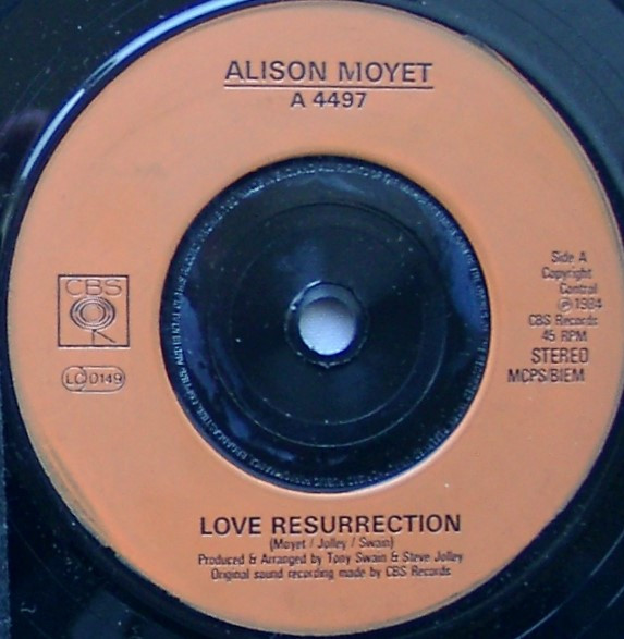 Alison Moyet - Love Resurrection - Used Vinyl Record 7" image 1