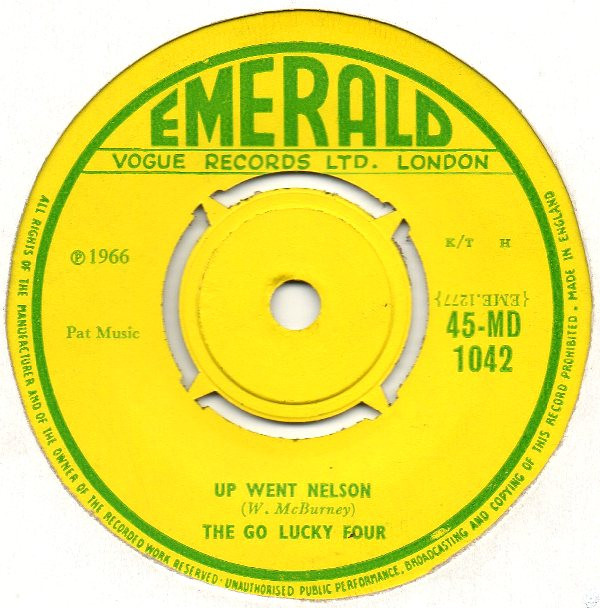 Go Lucky Four - Up Went Nelson / The Famine Song - Used Vinyl Record image 1