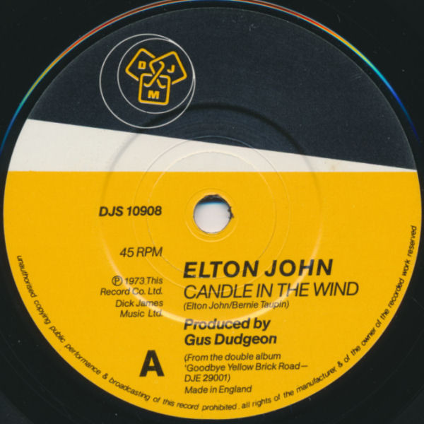 Elton John - Candle In The Wind / I Feel Like A Bullet - Used Vinyl R image 1