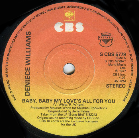 Deniece Williams - Baby, Baby My Love's All For You - Used Vinyl Reco image 1