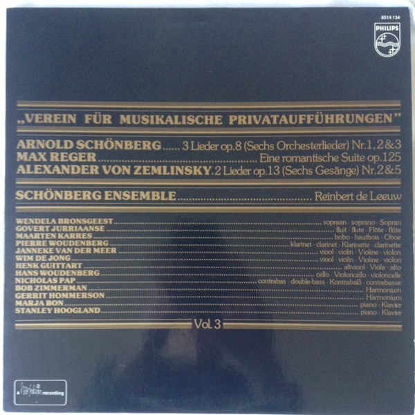 Arnold Schoenberg - Verein Für Musikalische Privataufführungen, Vol image 1