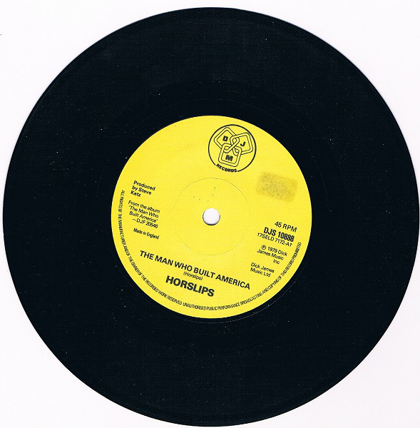 Horslips - Man Who Built America - Used Vinyl Record 7" image 1