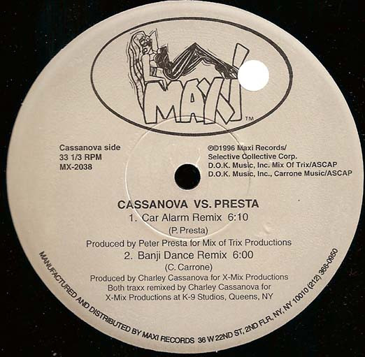 Casanova's Revenge - Banji Dance (Remixes) / Car Alarm (Remixes) - Used image 1