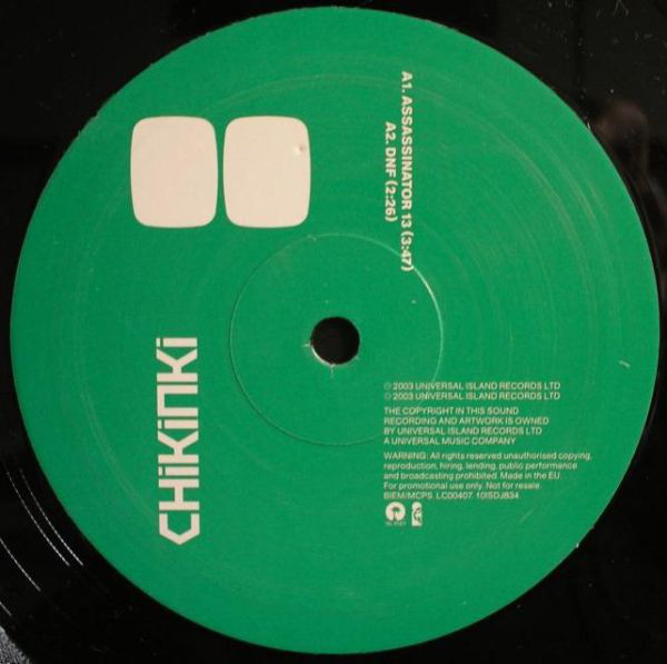 Chikinki - Assassinator 13 - Used Vinyl Record 10" image 1