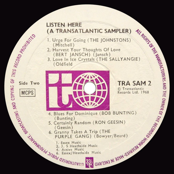 Various - Listen Here! A Transatlantic Sampler - Used Vinyl Record image 1