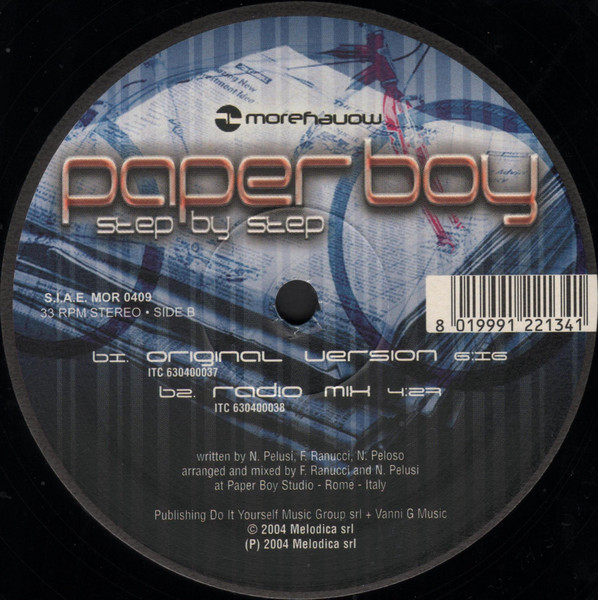 Paper Boy - Step By Step - Used Vinyl Record 12" image 3