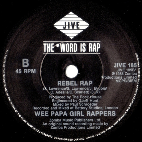Wee Papa Girl Rapper - Wee Rule - Used Vinyl Record 7" image 4