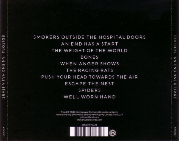 Editors - An End Has A Start - Used CD image 2