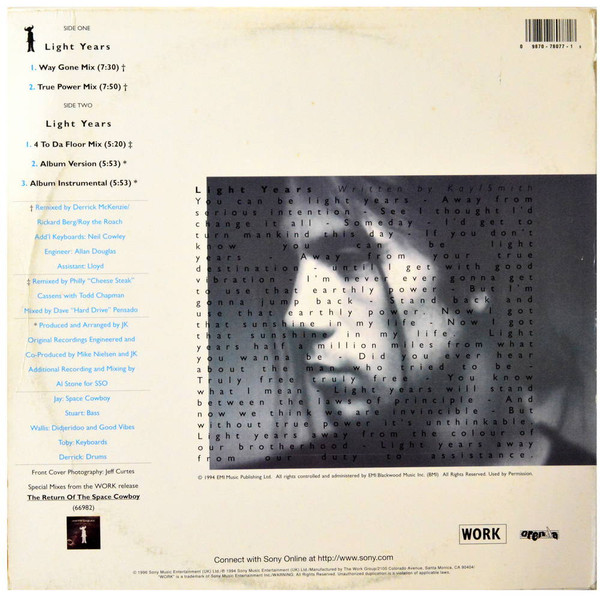 Jamiroquai - Light Years - Used Vinyl Record 12" image 2