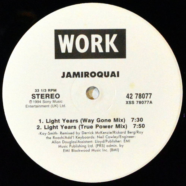 Jamiroquai - Light Years - Used Vinyl Record 12" image 3