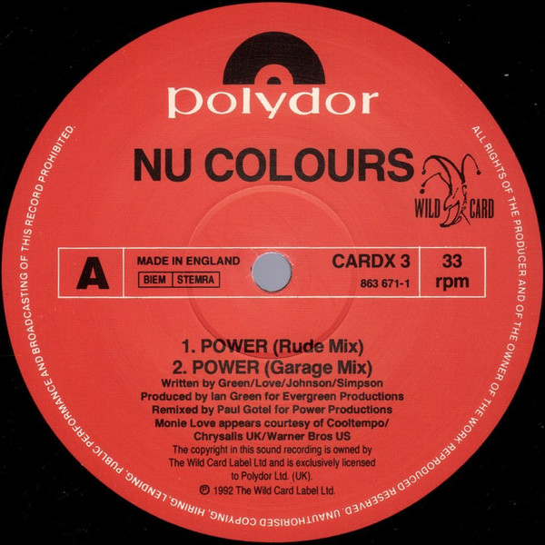Nu Colours - Power - Used Vinyl Record 12" image 3