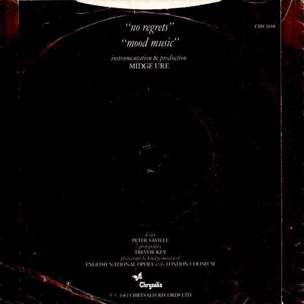 Midge Ure - No Regrets - Used Vinyl Record 7" image 2