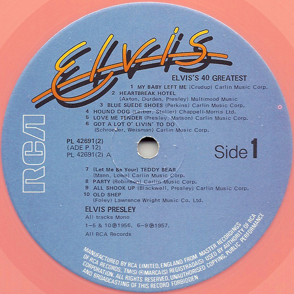 Elvis Presley - Elvis's 40 Greatest - Used Vinyl Record image 5