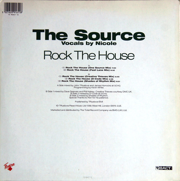 Source - Rock The House - Used Vinyl Record 12" image 2