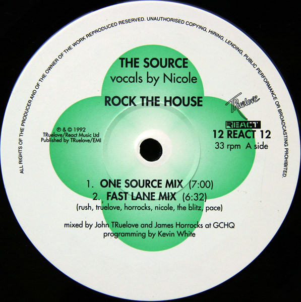 Source - Rock The House - Used Vinyl Record 12" image 3