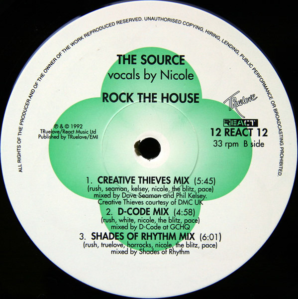 Source - Rock The House - Used Vinyl Record 12" image 4