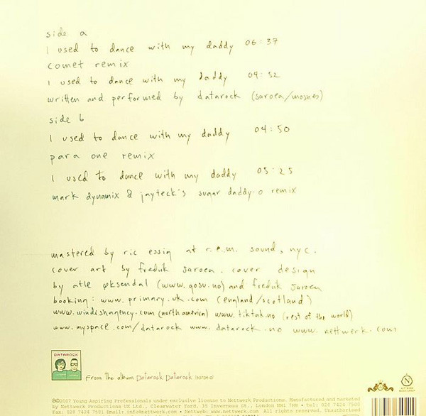 Datarock - I Used To Dance With My Daddy - Vinyl Record 12" image 2