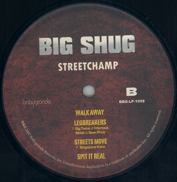 Big Shug - Street Champ - Vinyl Record image 3