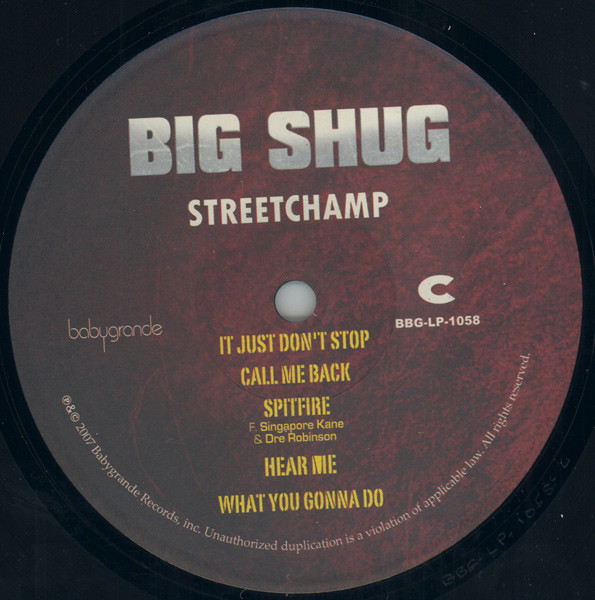 Big Shug - Street Champ - Vinyl Record image 4