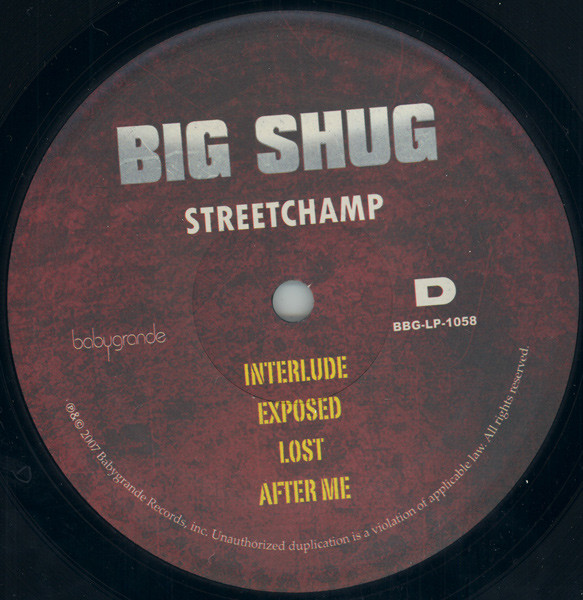 Big Shug - Street Champ - Vinyl Record image 5