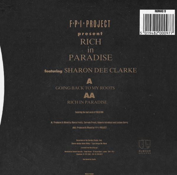 FPI Project - Rich In Paradise "Going Back To My Roots" - Used Vinyl image 2