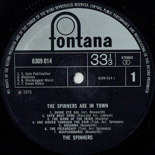 Spinners - Are In Town - Used Vinyl Record image 3