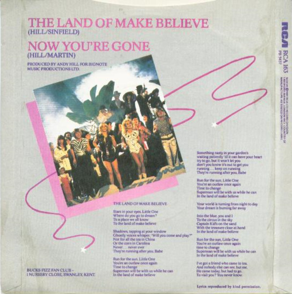 Bucks Fizz - Land Of Make Believe - Used Vinyl Record 7" image 2