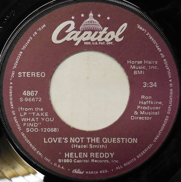 Helen Reddy - Take What You Find - Used Vinyl Record 7" image 2