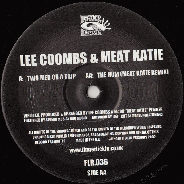 Lee Coombs - Two Men On A Trip / The Hum ( Remix) - Vinyl Record 12" image 4