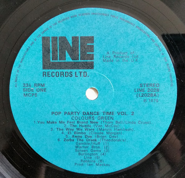 Colours Green - Pop Party Dance Time Vol.2 - Used Vinyl Record image 3