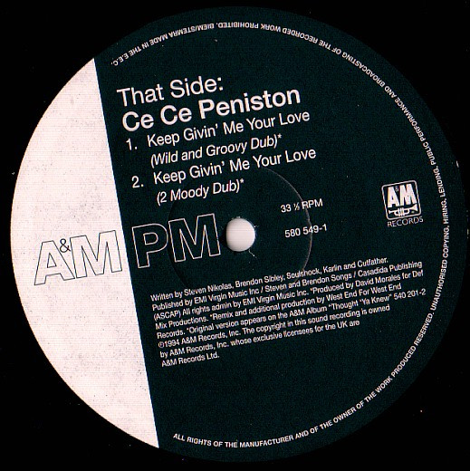 Ce Ce Peniston - Keep Givin' Me Your Love - Used Vinyl Record 12" image 4