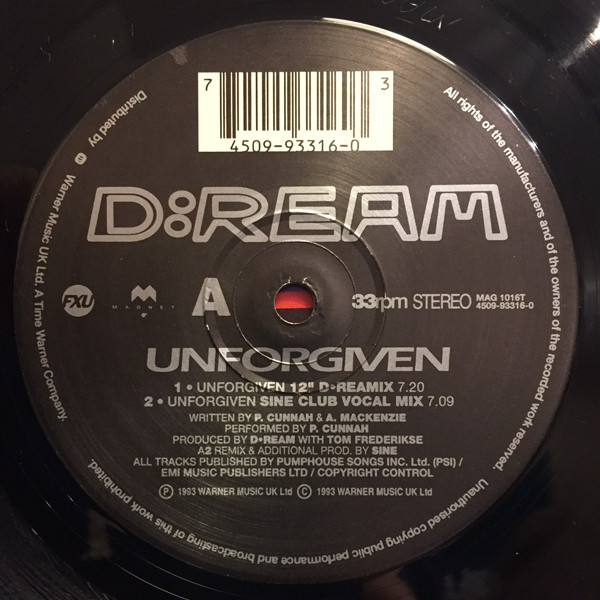 D:Ream - Unforgiven - Used Vinyl Record 12" image 2