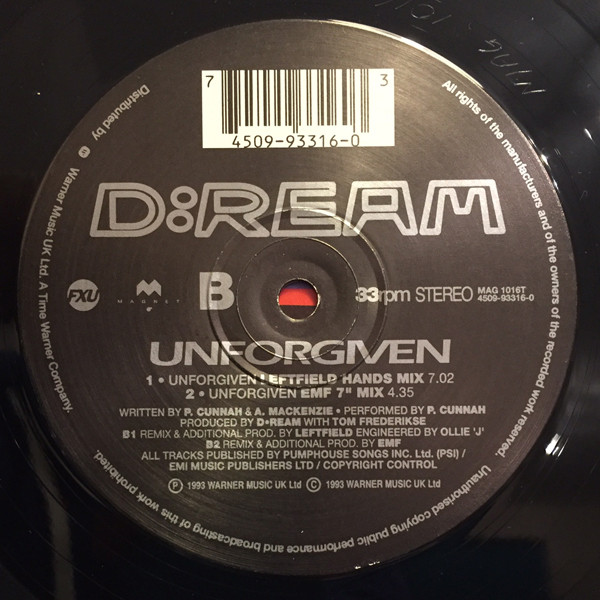 D:Ream - Unforgiven - Used Vinyl Record 12" image 3